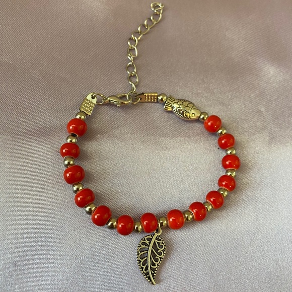 Glazed Ceramic Bead Bracelet Boho - Picture 5 of 7